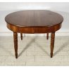 ANTICO TAVOLO PRANZO OVALE ALLUNGABILE LEGNO NOCE 1800 RONDE TABLE CASSETTI OLD