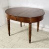 ANTICO TAVOLO PRANZO OVALE ALLUNGABILE LEGNO NOCE 1800 RONDE TABLE CASSETTI OLD