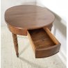 ANTICO TAVOLO PRANZO OVALE ALLUNGABILE LEGNO NOCE 1800 RONDE TABLE CASSETTI OLD