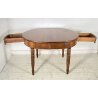ANTICO TAVOLO PRANZO OVALE ALLUNGABILE LEGNO NOCE 1800 RONDE TABLE CASSETTI OLD