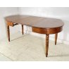 ANTICO TAVOLO PRANZO OVALE ALLUNGABILE LEGNO NOCE 1800 RONDE TABLE CASSETTI OLD