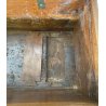 ANTICA PICCOLA CASSAPANCA LEGNO NOCE PANCA BAULE EPOCA 1800 NEOCLASSICA ROBUSTA