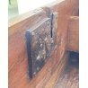 ANTICA PICCOLA CASSAPANCA LEGNO NOCE PANCA BAULE EPOCA 1800 NEOCLASSICA ROBUSTA