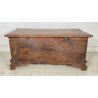 ANTICA PICCOLA CASSAPANCA LEGNO NOCE PANCA BAULE EPOCA 1800 NEOCLASSICA ROBUSTA