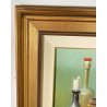 QUADRO DIPINTO OLIO TAVOLA ANTONIO NUNZIANTE NATURA MORTA CIOTTOLI RAME ANNI 80