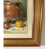 QUADRO DIPINTO OLIO TAVOLA ANTONIO NUNZIANTE NATURA MORTA CIOTTOLI RAME ANNI 80