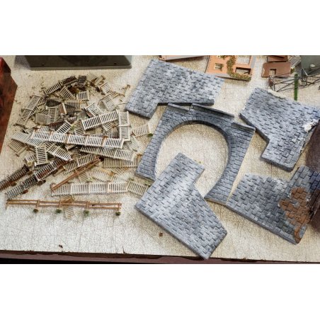 Operitacx 6 Piloni Per Ponte Ferroviario, Supporti Per Binari Trenino In Plastica, Grigio, Realistici E Resistenti, Per Modellismo E Giochi Creativi