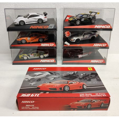 Lotto 7 pz NINCO Auto Corsa FERRARI Lotus PORSCHE Lamborghini MODELLINO Sport