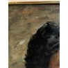 ANTICO DIPINTO OLIO Raffaello Gambogi RITRATTO ARTISTA POSTMACCHIOLO LIVORNO 900