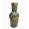 VASO V. Nason VETRO SOFFIATO MURANO ITALY STRIATO MULTICOLOR ART GLASS 19 cm/h