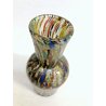 VASO V. Nason VETRO SOFFIATO MURANO ITALY STRIATO MULTICOLOR ART GLASS 19 cm/h