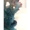 CANDELIERE Daum France Mod. BACCHUS PORTACANDELE PASTA DI VETRO BLU TURQUOISE XX