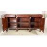 ANTICA CREDENZA IMPERO PRIMI 1900 LEGNO BRONZO DISPENSA ANTE CASSETTI SALOTTO
