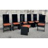 LOTTO 8 SEDIE DESIGN KAZUHIDE TAKAHAMA MOD "KAZUKI" SIMON 1969 LEGNO LACCATO OLD