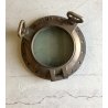 ANTICO OBLO' VINTAGE NAUTICO PIROSCAFO BRONZO ø 35 cm LUCE VETRO ø 20 cm