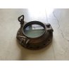 ANTICO OBLO' VINTAGE NAUTICO PIROSCAFO BRONZO ø 35 cm LUCE VETRO ø 20 cm