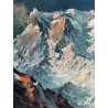 GRANDE QUADRO OLIO P. Stefanoni PAESAGGIO MONTANO Il Monterosa IMPRESSIONISMO 87