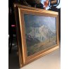 GRANDE QUADRO OLIO P. Stefanoni PAESAGGIO MONTANO Il Monterosa IMPRESSIONISMO 87