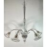 LAMPADARIO VETRO MURANO CLASSICO ATTR. BAROVIER VINTAGE CHANDELIER GLASS '900
