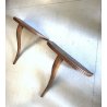 ANTICA COPPIA CONSOLLE A MURO SOSPESA COMODINO MENSOLA LEGNO ROVERE ANNI '50 MCM