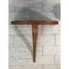 ANTICA COPPIA CONSOLLE A MURO SOSPESA COMODINO MENSOLA LEGNO ROVERE ANNI '50 MCM