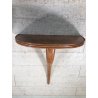 ANTICA COPPIA CONSOLLE A MURO SOSPESA COMODINO MENSOLA LEGNO ROVERE ANNI '50 MCM