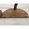 ANTICA COPPIA CONSOLLE A MURO SOSPESA COMODINO MENSOLA LEGNO ROVERE ANNI '50 MCM