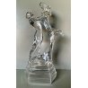BELLA SCULTURA CRISTALLO VETRO TRASPARENTE SCENA ROMANTICA AMORE COPPIA AMANTI