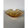 ANTICA BOWL CRISTALLO BULLICANTE TRASPARENTE AMBRA Seguso MURANO GLASS '50s