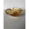 ANTICA BOWL CRISTALLO BULLICANTE TRASPARENTE AMBRA Seguso MURANO GLASS '50s