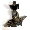CALAMAIO PORTA INCHIOSTRO INKWELL CANE da CACCIA ANATRA VITTORIANO PATINA '800