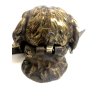 CALAMAIO PORTA INCHIOSTRO INKWELL CANE da CACCIA ANATRA VITTORIANO PATINA '800