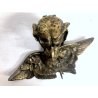 CALAMAIO PORTA INCHIOSTRO INKWELL CANE da CACCIA ANATRA VITTORIANO PATINA '800