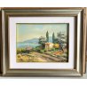 QUADRO DIPINTO OLIO "Paesaggio" Luciano Lutring LAGO MAGGIORE SCORCIO STRADA '97