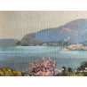 QUADRO DIPINTO OLIO "Paesaggio" Luciano Lutring LAGO MAGGIORE SCORCIO STRADA '97
