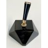 Omas 583 ANTICA PENNA STILOGRAFICA pistone STILOFORO VETRO NERO anni 50 NIB oro
