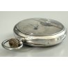 ANTICO OROLOGIO TASCA 8 jours TIPO Hebdomas ARGENTO OLD POCKET WATCH ø 48mm
