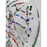SCULTURA VETRO POLICROMO MURANO FIRMATA SABINO VENTURA  PIATTO GLASS ART EPOCA