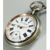 Grande ANTICO OROLOGIO TASCA Ferrovie EPOCA 900 OLD Railways POCKET WATCH ø67 mm