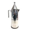 CAFFETTIERA VINTAGE CONICA 6 Tazze DESIGN Aldo Rossi PER ALESSI ACCIAIO '80s