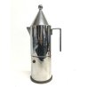 CAFFETTIERA VINTAGE CONICA 6 Tazze DESIGN Aldo Rossi PER ALESSI ACCIAIO '80s
