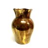 ANTICO VASO CERAMICA Fenice 242 ALBISOLA SMALTO IRIDESCENTE BRONZO ORO EPOCA '40