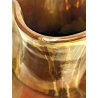 ANTICO VASO CERAMICA Fenice 242 ALBISOLA SMALTO IRIDESCENTE BRONZO ORO EPOCA '40