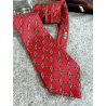 HERMES CRAVATTA di seta 478 HA vintage TIE MOTIVO LOGO H originale lungh. 136 cm