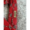 HERMES CRAVATTA di seta 478 HA vintage TIE MOTIVO LOGO H originale lungh. 136 cm