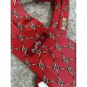HERMES CRAVATTA di seta 478 HA vintage TIE MOTIVO LOGO H originale lungh. 136 cm