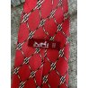 HERMES CRAVATTA di seta 478 HA vintage TIE MOTIVO LOGO H originale lungh. 136 cm
