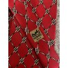 HERMES CRAVATTA di seta 478 HA vintage TIE MOTIVO LOGO H originale lungh. 136 cm
