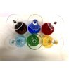 SET 6 BICCHIERI CRISTALLO CALICI VINO VETRO DI Murano MULTICOLORE VINTAGE '50s