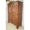ANTICO ARMADIO DOPPIO CORPO GUARDAROBA CENTINATO 1800 LEGNO NOCE 2 ANTE OLD